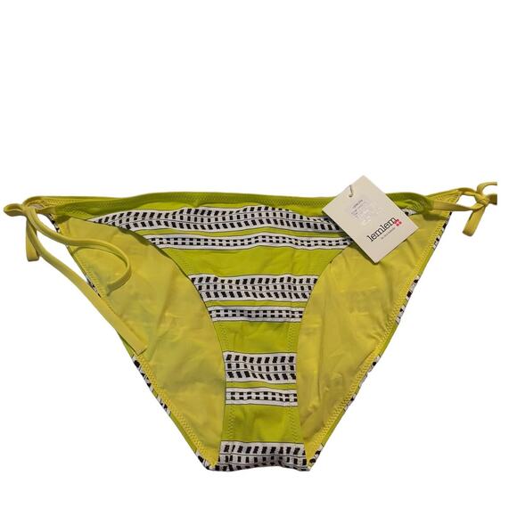 NWT Lemlem Amira Bikini Women's Size XL 2 Pcs Yellow Tie Front String Bottom - Picture 4 of 13